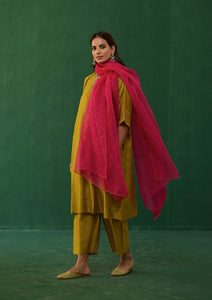 Ochre Gota Kurta Set