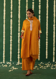 Saffron Gota Kurta Set