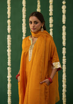 Load image into Gallery viewer, Saffron Gota Kurta Set
