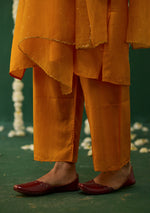 Load image into Gallery viewer, Saffron Gota Kurta Set
