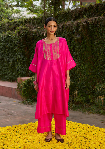Fuchsia Zari Kurta Set