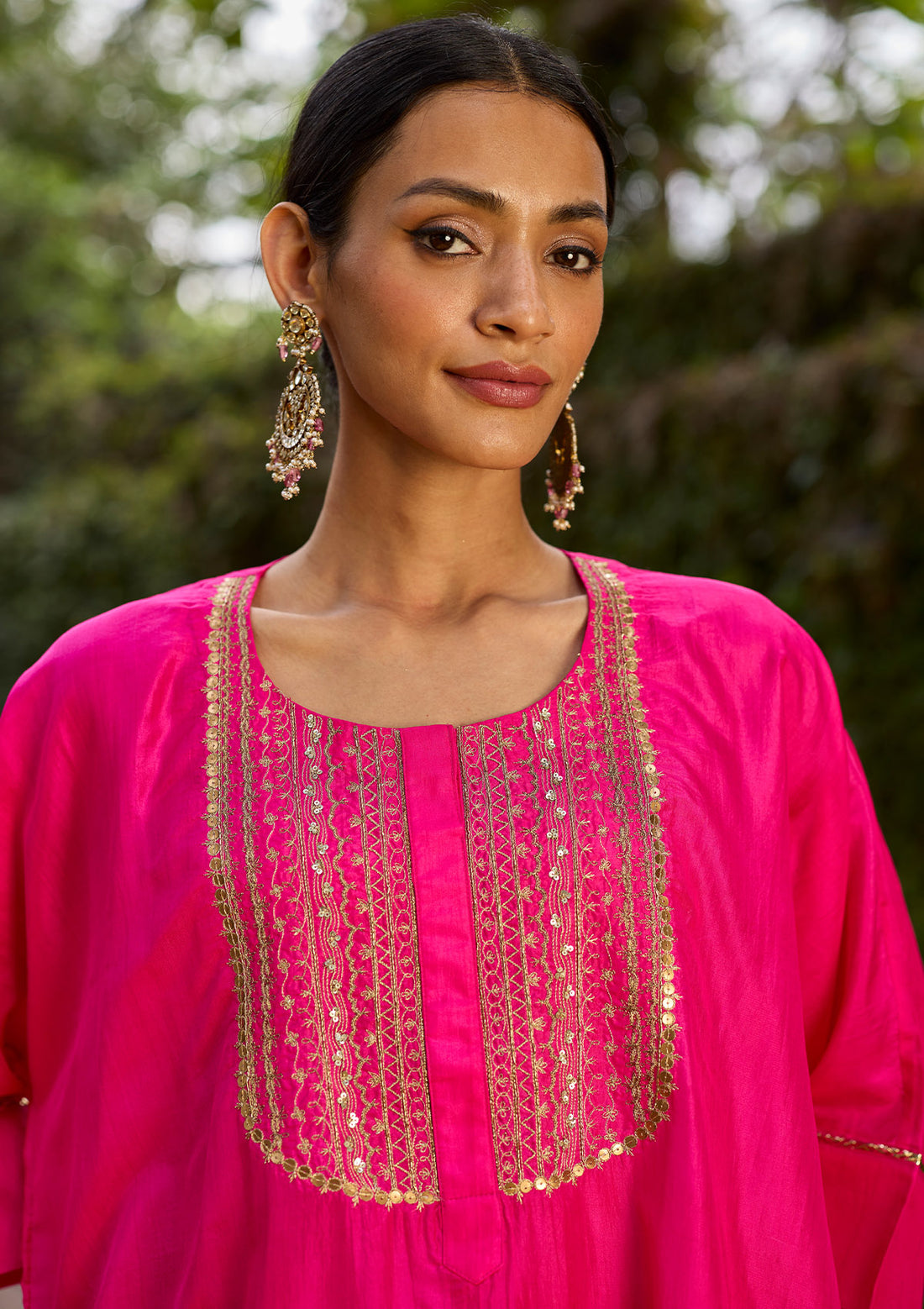 Fuchsia Zari Kurta Set