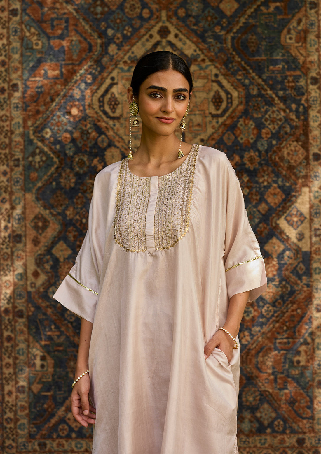 Ivory Zari Kurta Set