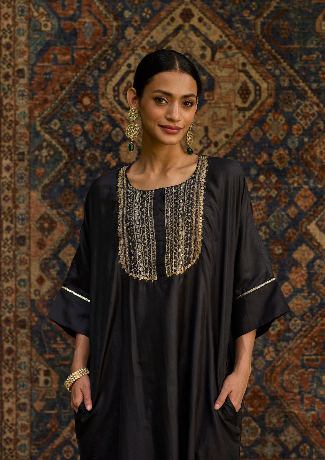 Midnight Black Zari Kurta Set