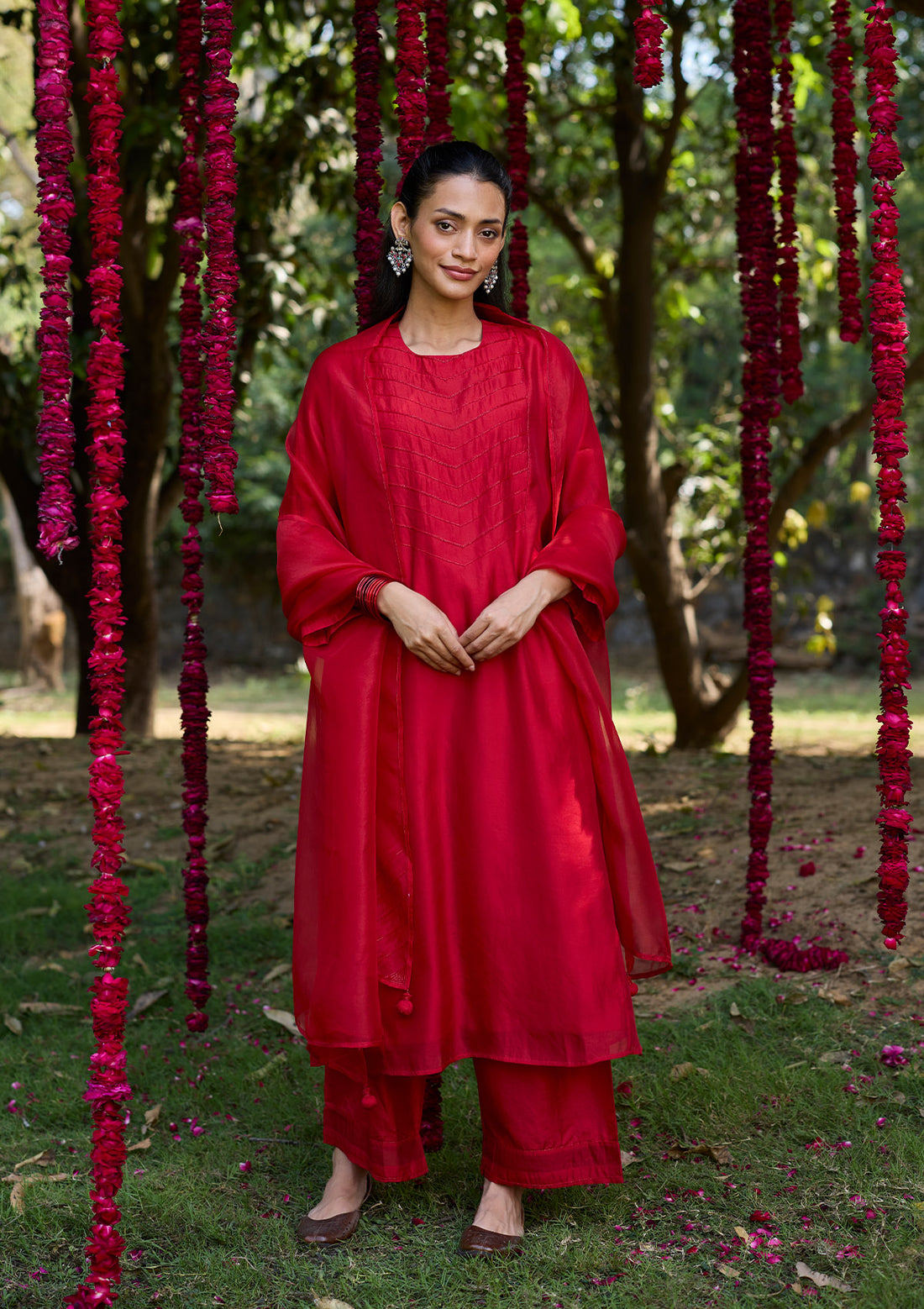 Scarlet Sequin Embroidered Kurta Set