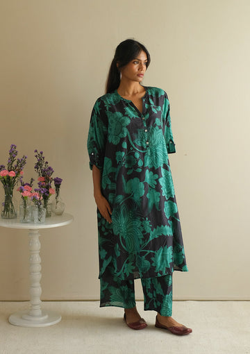 Midnight Black Bloom Co-ord set