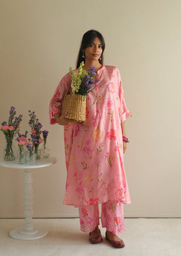 Rose Bloom Kurta Set