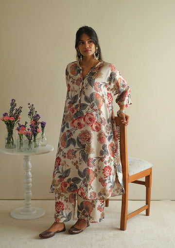 Ivory Bloom Kurta Set
