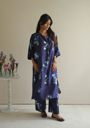 Midnight Blue Bloom Co-ord Set