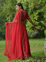 Load image into Gallery viewer, Scarlet Embroidered Lehenga Set
