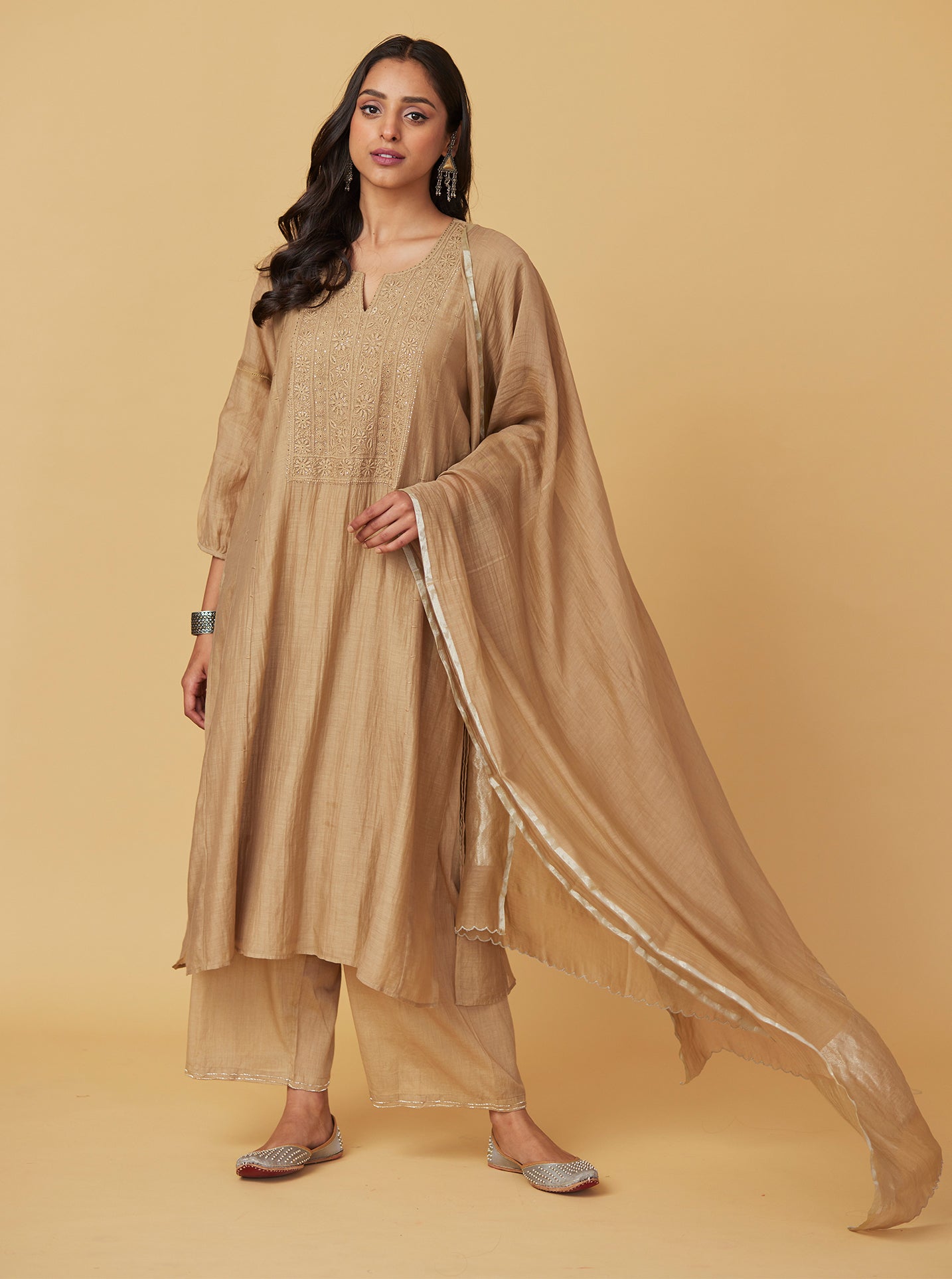 Hazel Chikankari Kurta Set