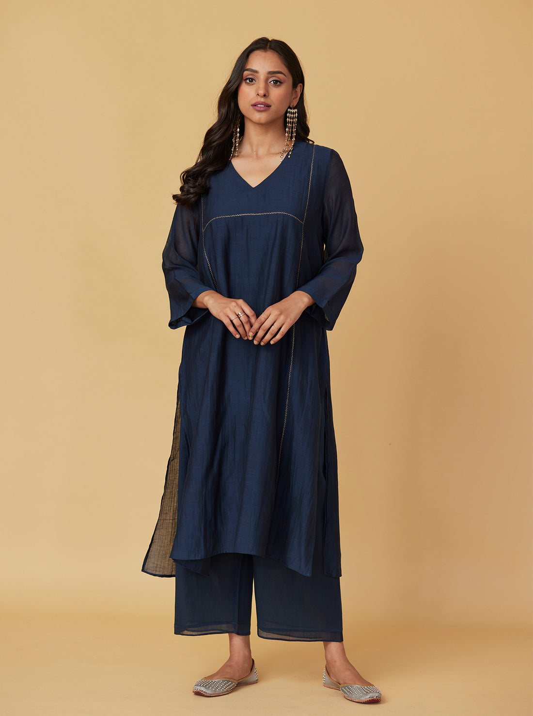 Midnight Blue Basic Kurta Set