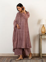 Load image into Gallery viewer, Violet Woven Dots Kurta Set
