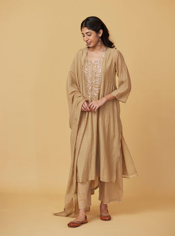 Hazel Mukaish Kurta Set