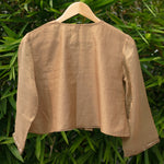 Load image into Gallery viewer, Beige Embroidered Gathered Blouse
