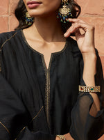 Load image into Gallery viewer, Black Classic Embroidered Kurta
