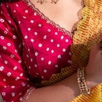 Load image into Gallery viewer, Fuchsia Bandhani Embroidered Blouse
