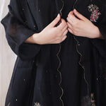 Load image into Gallery viewer, Midnight Black Embroidered Dupatta
