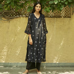 Load image into Gallery viewer, Midnight Black Tie and Dye Kurta
