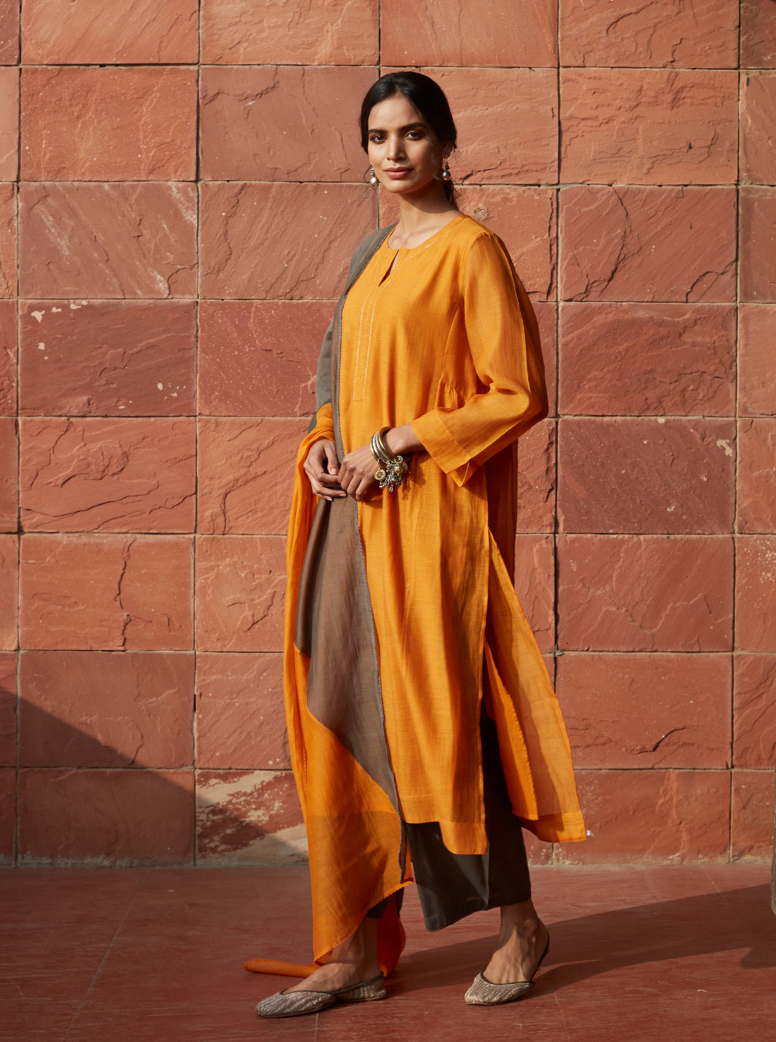 Saffron Classic Kurta Set