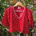 Load image into Gallery viewer, Scarlet Bandhani Embroidered Blouse
