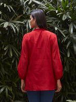 Load image into Gallery viewer, Scarlet Side Pintuck Kurti
