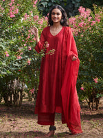 Load image into Gallery viewer, Scarlet Thread Embroidery Kurta Set
