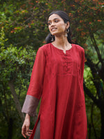 Load image into Gallery viewer, Scarlet and Slate Kurta Set
