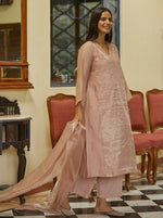 Load image into Gallery viewer, Pale Pink Tissue Kurta Set
