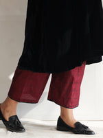 Load image into Gallery viewer, Burgundy Checkered Silk Farshi
