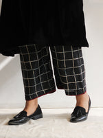 Load image into Gallery viewer, Black Checkered Silk Farshi
