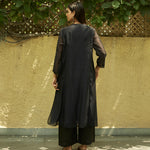 Load image into Gallery viewer, Midnight Black Lace Detail Kurta
