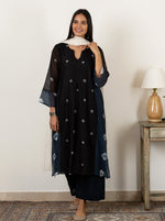 Load image into Gallery viewer, Midnight and Indigo Tie and Dye Kurta
